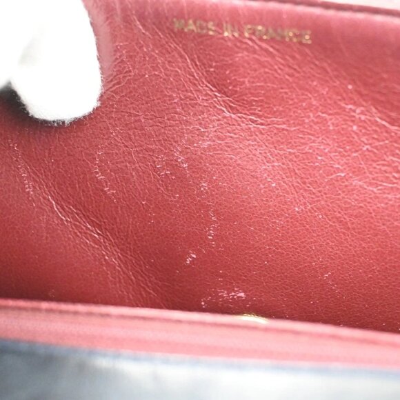 CHANEL CC Mini Matelasse Chain Shoulder Bag Leather Blue GHW Vintage - Picture 15 of 16